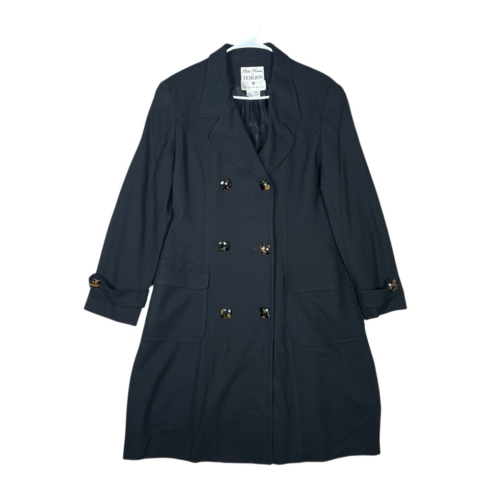 The Limited Black Double-Breasted Trench Coat